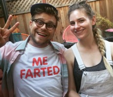 Adam Conover with girlfriend Lisa Hanawalt