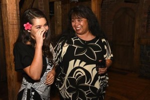 Auli'i Cravalho with Mom Puanani Cravalho