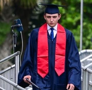 Barron Trump at his graduation