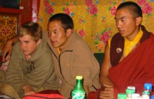 Boston Russell at a Buddhist monastery