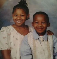 Brandon Micheal Hall childhood with sister Octavia