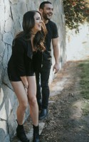 Caitlin Dechelle with her boyfriend