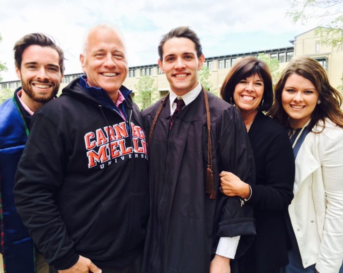 Casey Cott's family at his graduation