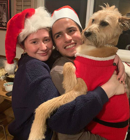 Emma Kenney, Aramis Knight & the pup