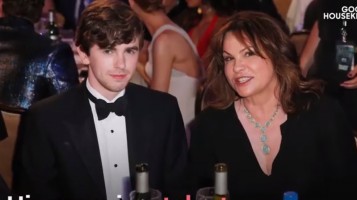 Freddie Highmore with Mother Sue Latimer