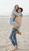 Grant Gustin with wife Andrea Thoma