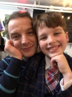 Iain Armitage with father Euan Morton