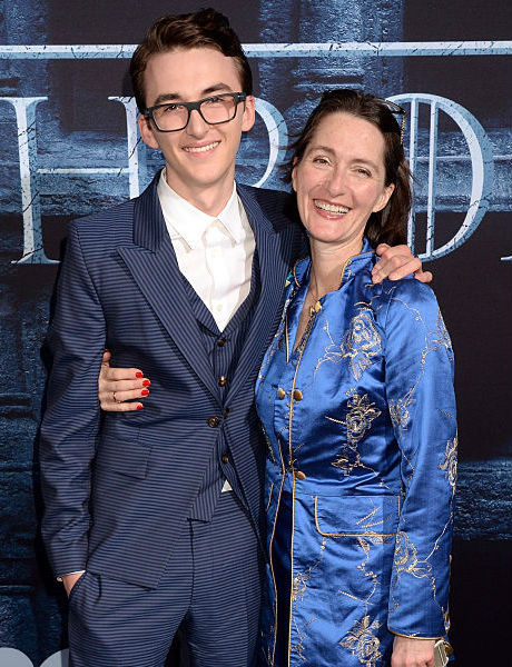 Isaac Hempstead Wright with Mom Helen Wright