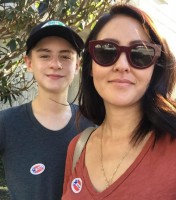 Jaeden Martell with his mom Angela Martell