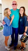 Jim Morris with his daughters