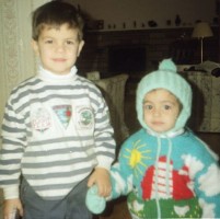 Jordan Masterson with Alanna Masterson in childhood