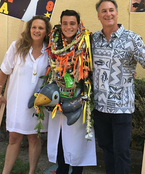 Kalama Epstein with parents- Kendra Porter Epstein & Dan Epstein