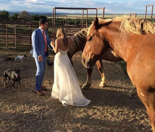 Maggie Lawson and Ben Koldyke wedding