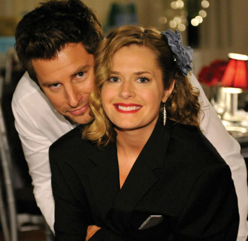 Maggie Lawson with James Roday