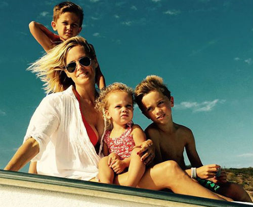 Wife Erin Bartlett & children