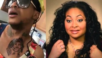 Orlando Brown Raven-Symone neck tattoo