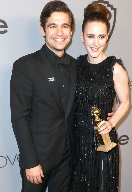 Rachel Brosnahan with husband Jason Ralph