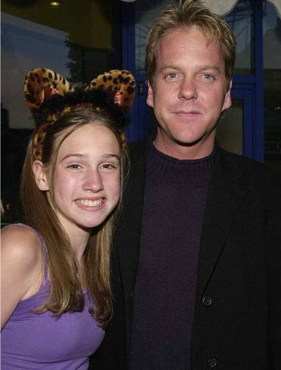 Sarah Sutherland with her father Kiefer Sutherland