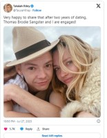 Talulah Riley and Thomas Brodie-Sangster Engagement