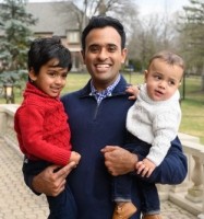 Vivek Ramaswamy with sons Karthik and Arjun